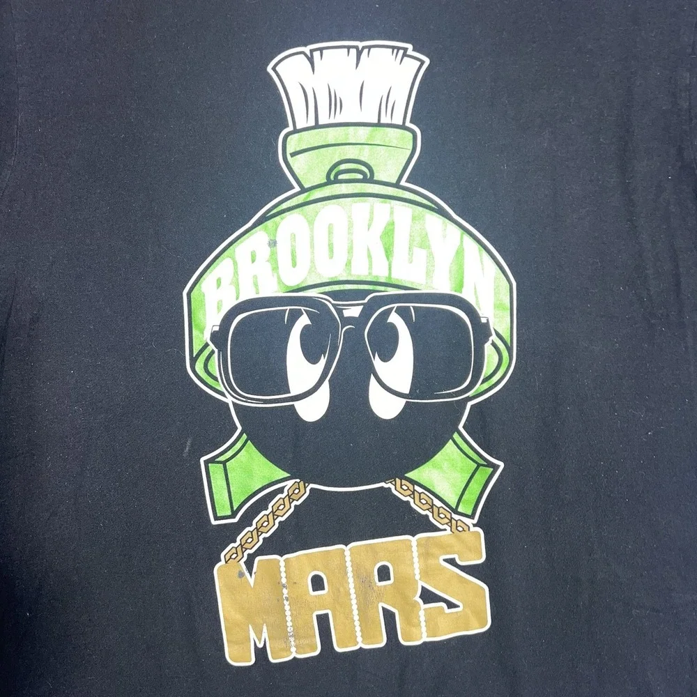 Jordan x Marvin The Martian T Shirt Men's Sz L Black Brooklyn Mars Spike Lee Tee